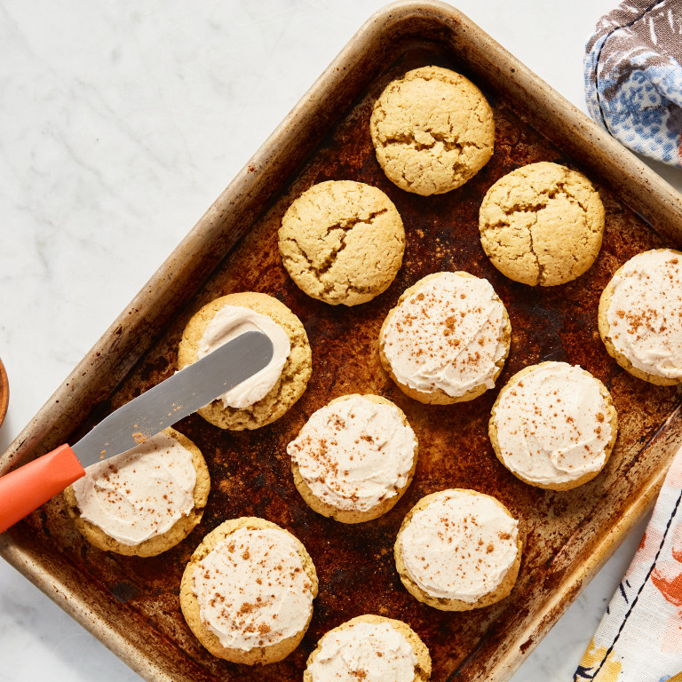 Perfect Little Pumpkin Cookies with Spiced Buttercream