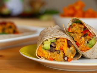 Black Bean and Butternut Squash Burritos