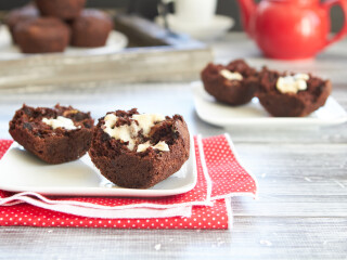 Oil-Free Chocolate Zucchini Walnut Muffins
