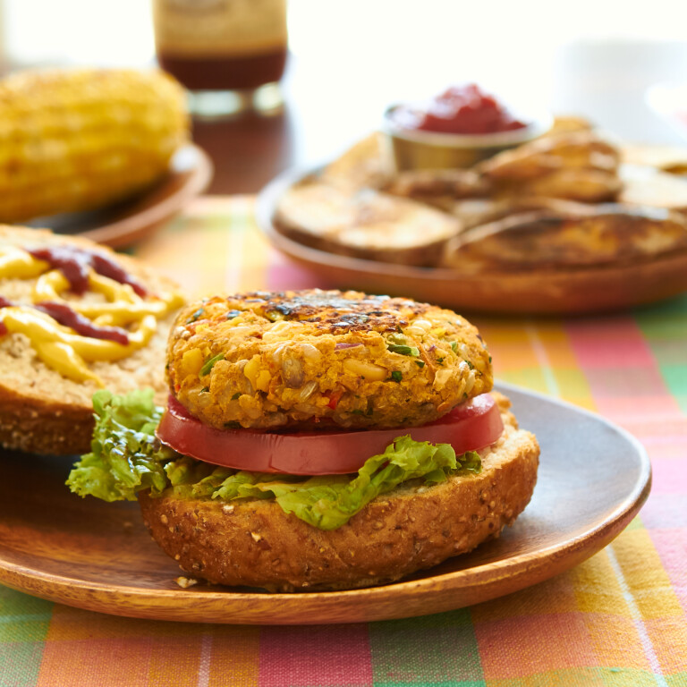 Spicy BBQ Chickpea Burgers
